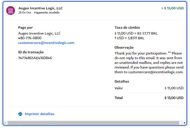 Comprovante de pagamento Opinion Bureau, opinion bureau, opinion bureau é confiável, opinion bureau paga, opinion bureau payment proof.